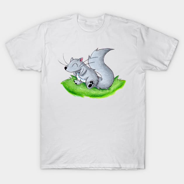 Cheerful Little Squirrel T-Shirt by KristenOKeefeArt